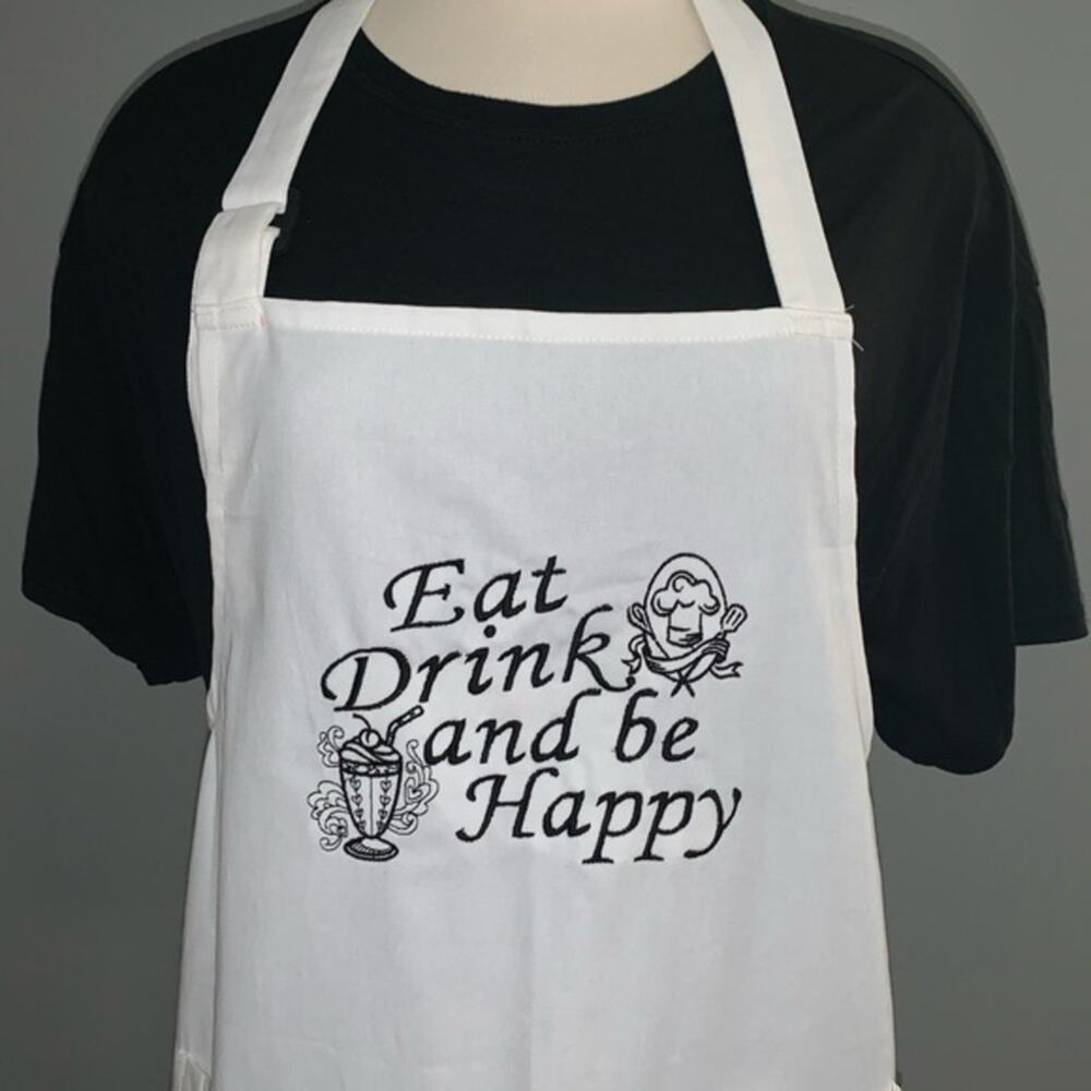 Embroidery Apron Men Women Handmade